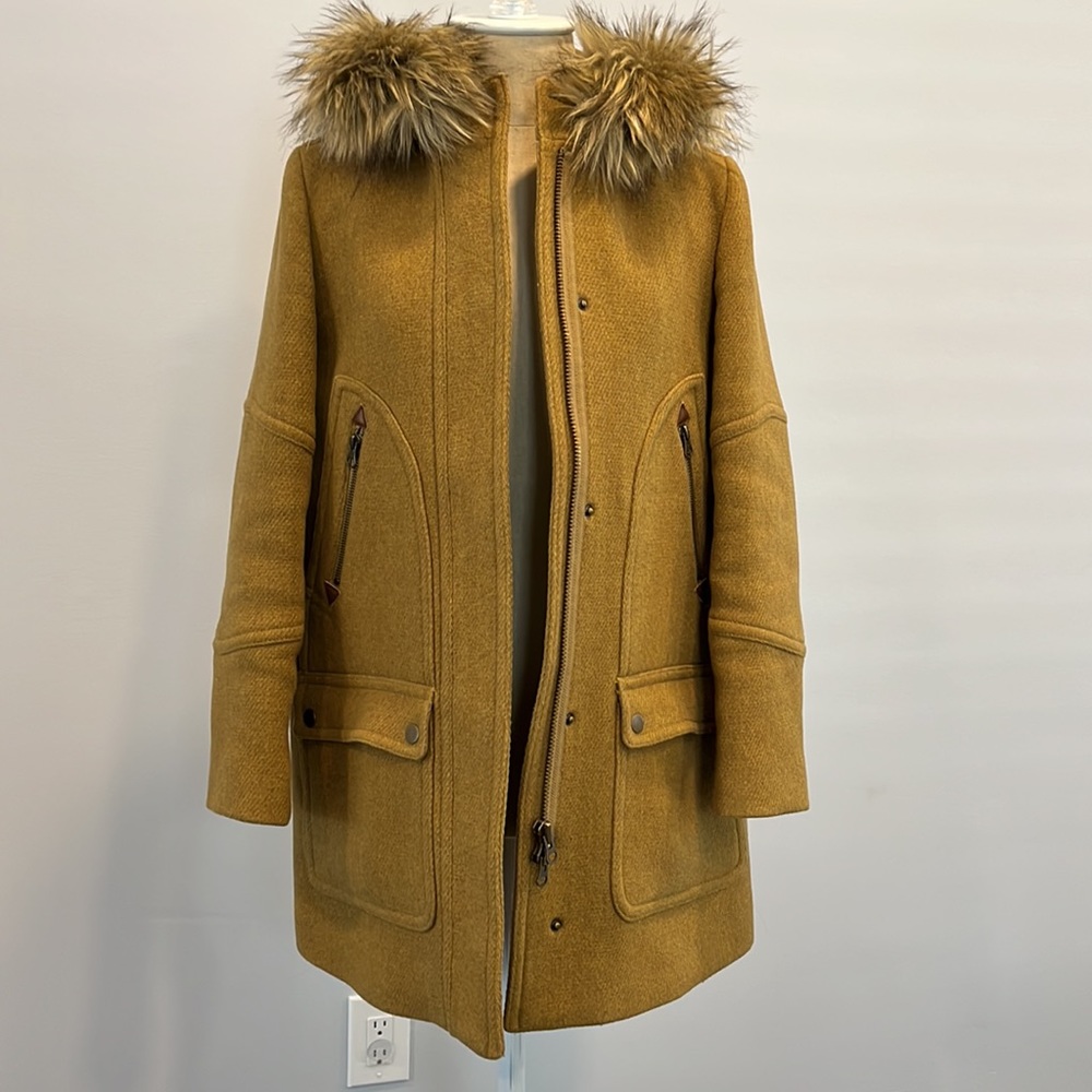 J. CREW 4P CHATEAU PARKA OLIVE GREEN